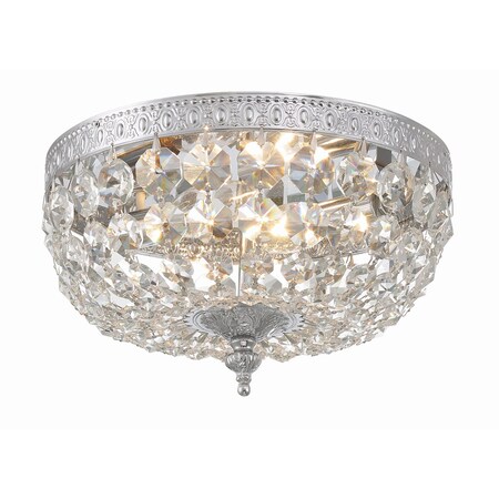 Crystorama 2 Light Clear Crystal Chrome Ceiling Mount Ii 710-CH-CL-I